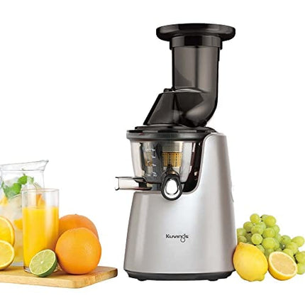 Kuvings Whole Slow Juicer Elite C7000S - Higher Nutrients and Vitamins, BPA-Free Components, Easy to Clean, Ultra Efficient 240W, 60RPMs-Silver
