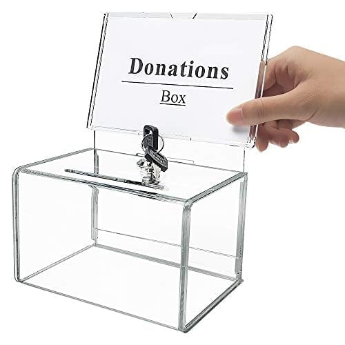 donation box sign