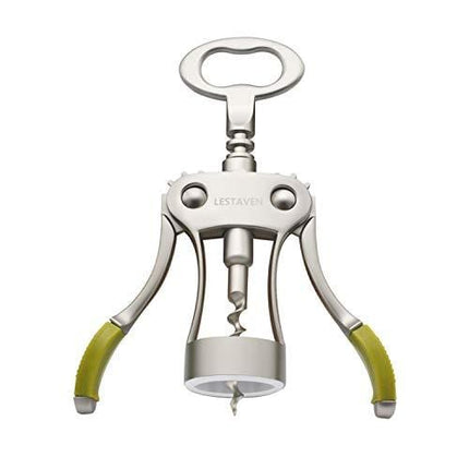 Stainless Steel Wing Corkscrew Wine Opener, Waiters Corkscrew Cork and Beer Cap Bottles Opener Remover, Used in Kitchen Restaurant Chateau and Bars，Green