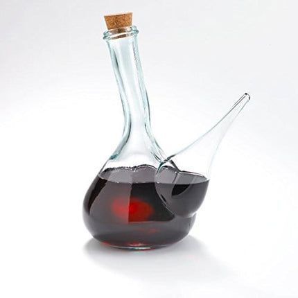 La Tienda Glass Porron Wine Pitcher (34 oz capacity)