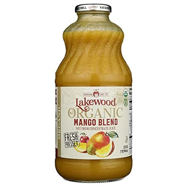 Lakewood Organic Mango Juice, 32 Fl Oz (Pack of 6)