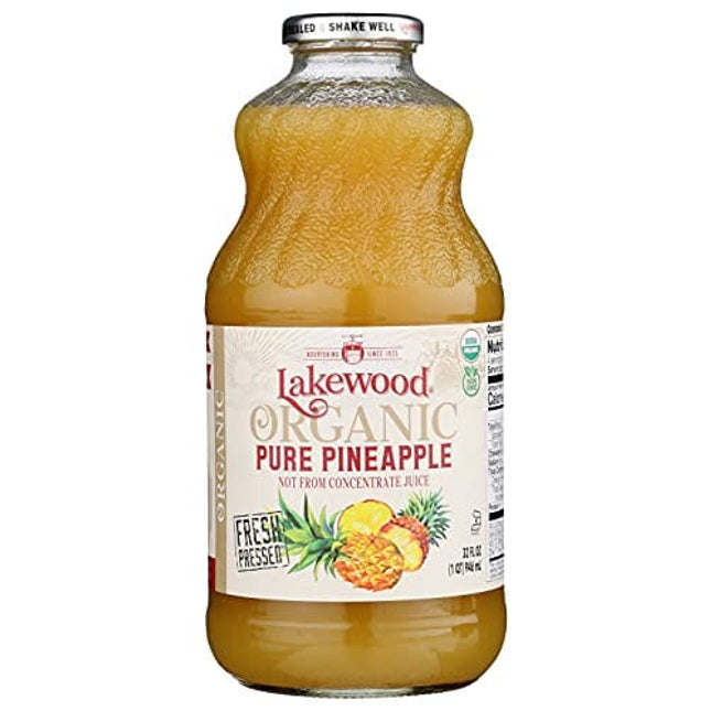 Lakewood Pure Pineapple, Fresh Pressed, 32 Fl Oz (Pack of 6)