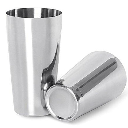 LANZON Boston Cocktail Shaker: 2-Piece All Stainless Steel Boston Shaker Tins, 18oz Weighted & 26oz Unweighted Boston Cocktail Shaker Bar Set for Professional Bartenders and Home Cocktail Lovers