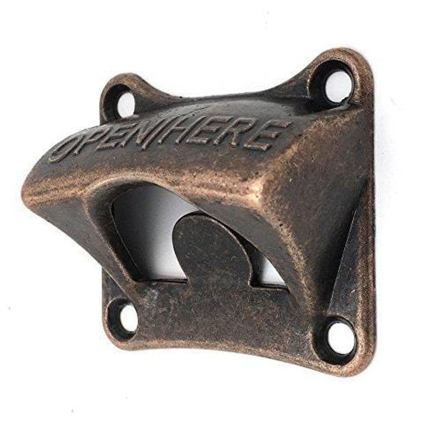 Latomex Wall Mount Bottle Opener, 2 PACK Vintage Style Wall Mounted Beer Bottle Opener