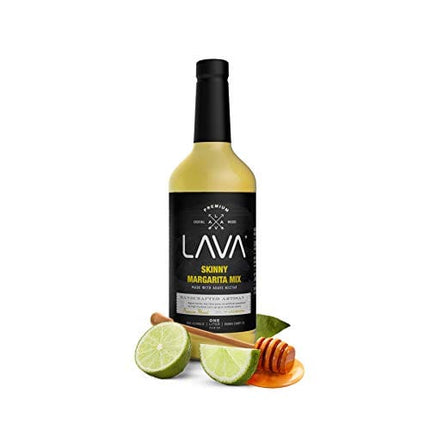 (3 Pack) Premium Skinny Margarita Mix by LAVA Craft Cocktail Co., Low Calorie Margarita Mix Made with Key Lime Juice, Agave, No Artificial Sweeteners, Lots of Flavor, Ready to Use, 1-Liter (33.8oz)