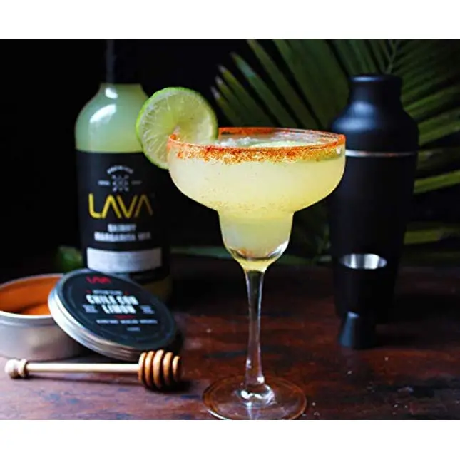 LAVA Premium Skinny Margarita Mix & Skinny Paloma Mix by LAVA Craft Cocktail Co., Low Calorie, Lots of Flavor and Ready to Use, 1-Liter (33.8oz) Glass Bottles