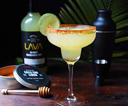 LAVA Premium Spicy Moscow Mule Mix & Skinny Margarita Mix by LAVA Craft Cocktail Co., Lots of Flavor and Ready to Use, 1-Liter (33.8oz) Glass Bottles