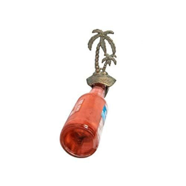 Wall Mounted Palm Tree Bottle Opener Green Veritas Cast Iron Mounting Hardware Included 6723