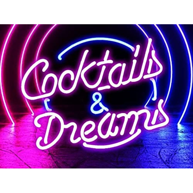 LDGJ Neon Signs Palm LED Neon Sign Art Wall Lights for Beer Bar Club Bedroom Windows Glass Hotel Pub Cafe Wedding Birthday Party Gifts Man CAVE Cocktails and Dreams