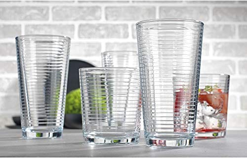 Le'raze Drinking Glasses Set of 6 - Can Shaped Glass Cups  Cordial Glasses, 16oz Can Glass, Iced Coffee Glasses, Iced Tea Glasses, Cocktail  Glasses, Whiskey Soda Clear Water Cup, Beer