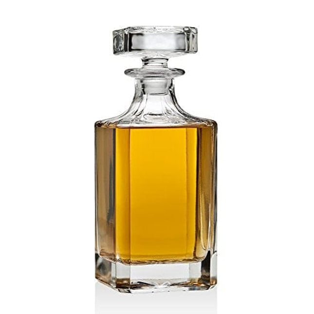 Lefonte Whiskey Decanter for Liquor Scotch Bourbon Vodka or Wine - 750ml
