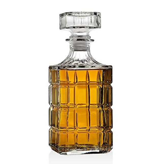 Lefonte Whiskey Decanter, Whiskey Decanter for Scotch Liquor Bourbon or Wine - 750ml