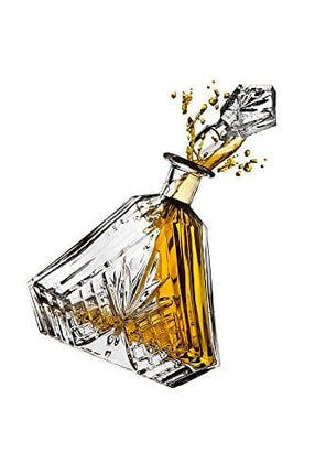 Whiskey Decanter for Liquor Scotch Bourbon or Wine, Irish cut Triangular - 750ml