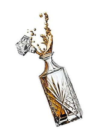 Whiskey Decanter for Scotch, Liquor, Vodka, Wine or Bourbon - Irish Cut 750ml