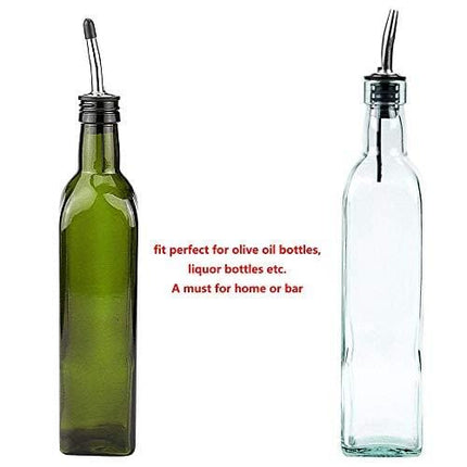 Pour Sspouts for Liquor Bottles, Stainless Steel Bottle Pourer - Wine Tapered Spout Pack of 7