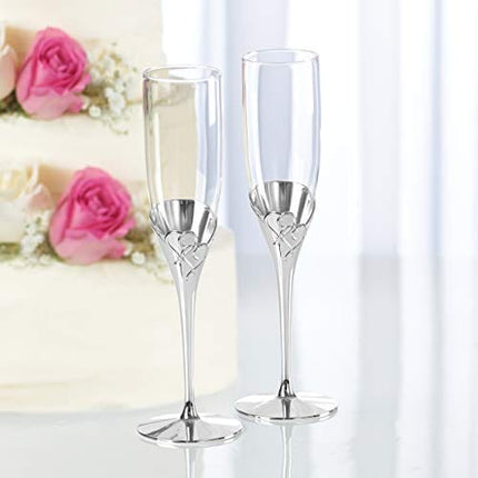 Lenox True Love Glass Flute Pair Clear, 1.25 LB