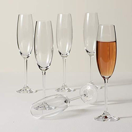 Lenox Tuscany Classics Set, Champagne Flutes, Buy 4, Get 6, 6 Count (Pack of 1), Clear