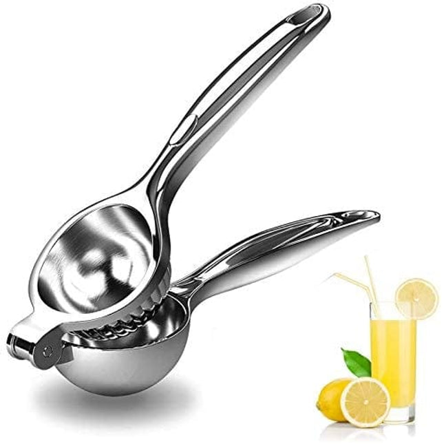 Manual Lemon Squeezer, Metal Rustproof Lime Squeezer, Handheld Citrus Press Juicer and Fruit Juicer - Extracting Lemon Juice and More Fruit (2.75 inch Diameter)