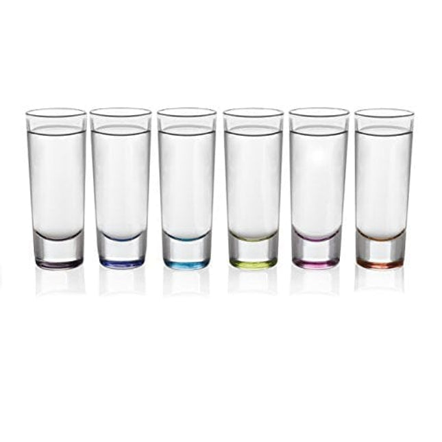 Libbey Troyano Multi-Color Shooter Glasses, Set of 6