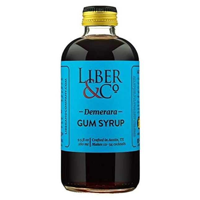 Liber & Co. Demerara Gum Syrup (9.5 oz.) Simple Syrup Made with Demerara Sugar and Gum Arabic