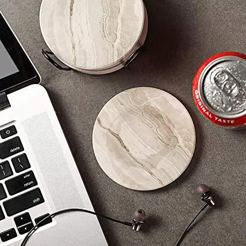 LIFVER Drink Coasters 6 Pieces Ceramic, Absorbent Coasters for Drinks –  Advanced Mixology