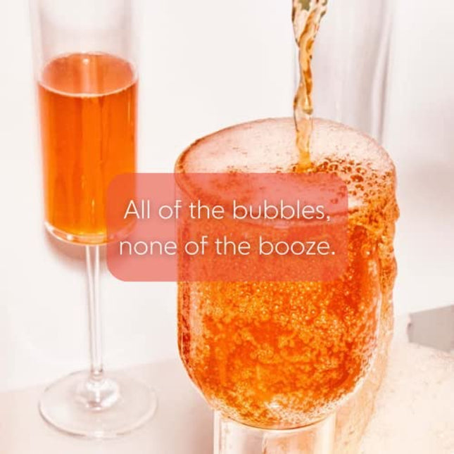 Lili Non Alcoholic Drinks - Made with Verjus, Real Fruits, Teas, and Botanicals - Carbonated Non Alcoholic Drinks, No Artificial Flavors & No Added Sugar, 6-Pack of 8 fl oz Cans (Rosé Sparkler)