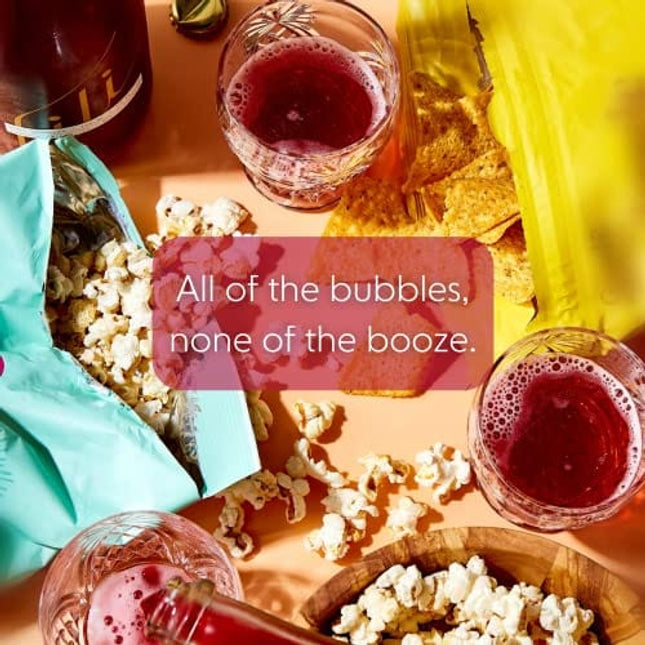 Lili Non Alcoholic Drinks - Made with Verjus, Real Fruits, Teas, and Botanicals - Expertly Carbonated Non Alcoholic Drinks, No Artificial Flavors & No Added Sugar, 750ml Bottle (Ruby Sparkler)