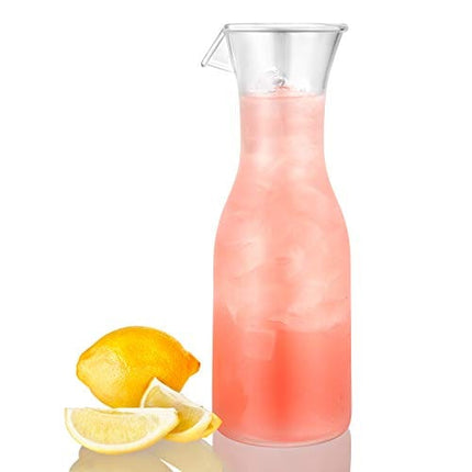 Lillian Tablesettings Plastic Acrylic Carafe with Lid-40 oz. | Clear | 1 Pc Party Drinkware, 40 oz, 0