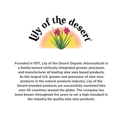 Lily Of The Desert Aloe Vera Juice, Certified Organically Grown Whole Leaf, Dietary & Immune Support Drink, Liquid Digestive Aid for Gut Health, Antioxidant Beverage, Fits in Mini Fridge, 64 Fl Oz