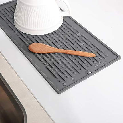 LIMNUO Silicone Dish Drying Mat Easy Clean Dishwasher,Non-Slip,Safe Heat Resistant Trivet