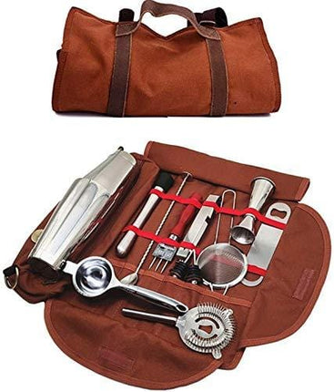 Bartender Kit Bag Set, 12 Piece Bar Tool Set Fully Padded, CBBK0001 (Bag+Tools)
