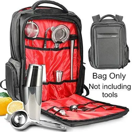 Bartender Travel Bar Bag - Professional Waterproof Bar Wine Carrier Set Bartender Bag for Carrying - CBBK0004 (Bag Only)