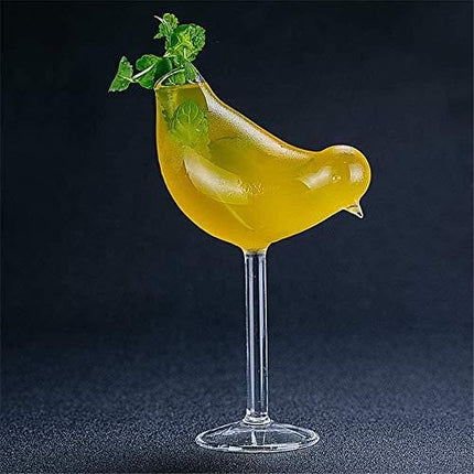 Cocktail Glass - 150ml Creative Bird Design Cocktail Glass Set of 4 Individuality Glass Goblet- GLASS0004 (4)