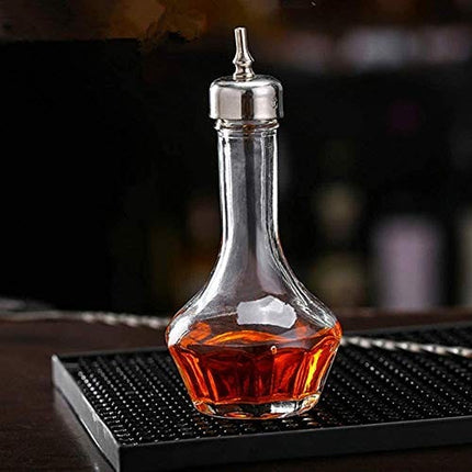 Bitters Bottle Set of 6-50ml Glass Dash Bottle with Stainless Steel Dasher Top, Professional Bar Tool for Making Cocktails - DSBT0001-SS-6