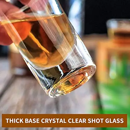 Shot Glass Set 0.5oz/15ml 24pcs Clear Shot Glass Holder Set Mini Shot Glass Perfect for Party, Bar, Club, Cocktail (24pcs)