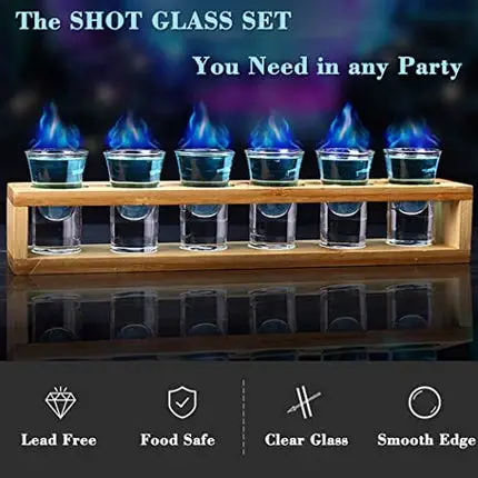Shot Glasses 12pcs Shot Glass Set 1oz/30ml Shot Glass Holder Heavy Base for Whisky Tequila 12 Shot Glass Serving Tray (12pcs)