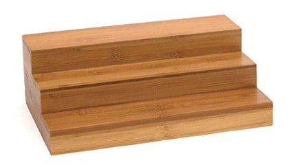 Lipper International 8807 Bamboo Wood Expandable 3-Tier Step Shelf Kitchen Organizer, 12" x 7-7/8" x 4-1/4"