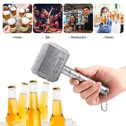 Bottle Opener - Lmaytech Beer Opener Beer Bottle Opener, Beer Gifts for Men, Husband, Dad, Boyfriend (Silver)