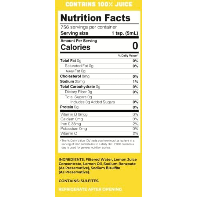 Lucy's Family Owned - Lemon Juice, 1 Gallon (128oz.)