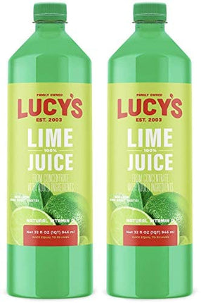 Lucy’s Family Owned - Lime Juice, 32 oz. Bottle (Pack of 2)