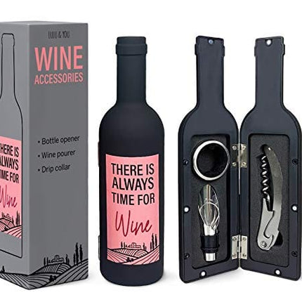 Wine Bottle Accessories Gift Set