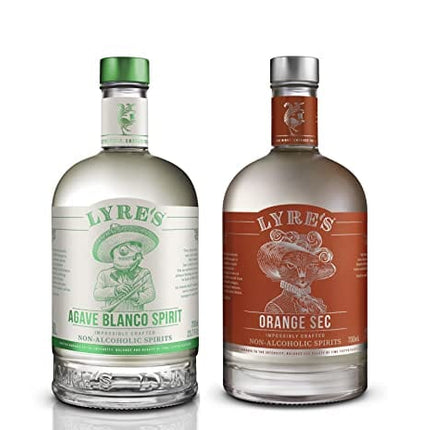 Lyre's Blanco Margarita Nonalcoholic Cocktail Set (2 pack), Agave Blanco (Tequila Style) and Orange Sec (Triple Sec Style)