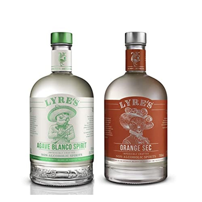 Lyre's Blanco Margarita Nonalcoholic Cocktail Set (2 pack), Agave Blanco (Tequila Style) and Orange Sec (Triple Sec Style)