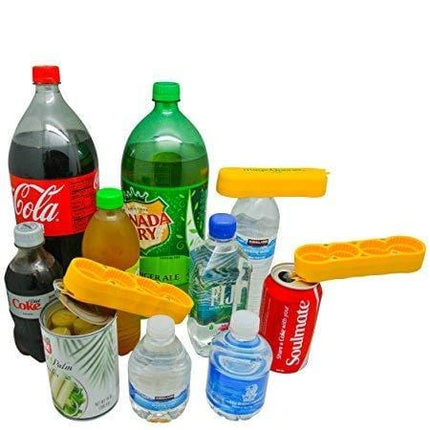 magic Opener MINI | 3-PACK Special | Soda / Water & Juice Bottle Openers | Twist off Plastic Bottles ez | Open 8 different cap sizes | Arthritis Help | Elderly Aids | Pull Tab Soup Cans Helper