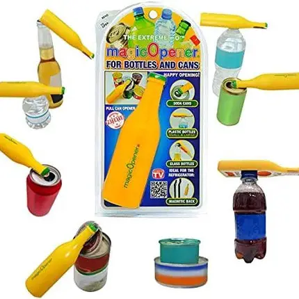 Open Soda & Water Plastic Caps EZ | Bottle Opener | Soup Pull Tab | Arthritis Helpers | Elderly | mO EXTREME | Fridge Magnetic | Ergonomic | Weak Hands Help | Bottle Opener Gift | Magnets-Twist off ez