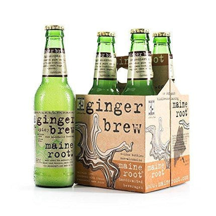 Maine Root Hand Crafted Ginger Brew Soda, 12 fl oz (12 Glass Bottles)