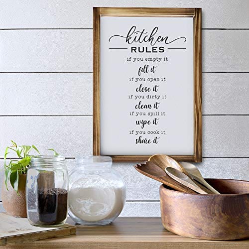 Funny Kitchen Quote Metal Tin Sign Wall Decor Kitchen Rules Sign For Home  Kitchen Coffee Shop Decor Gifts