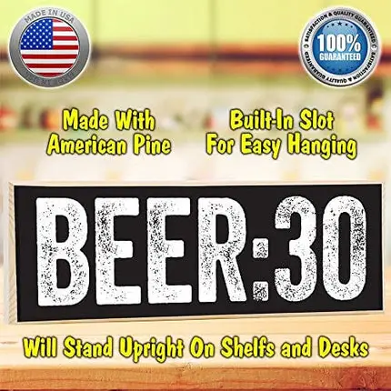 Make Em Laugh Beer:30 - Rustic Wooden Sign - Great Bar or Drinking Establishment Decor and Gift Under $15!