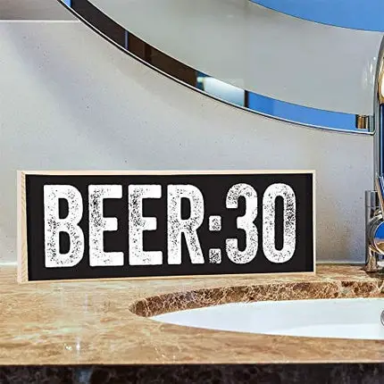 Make Em Laugh Beer:30 - Rustic Wooden Sign - Great Bar or Drinking Establishment Decor and Gift Under $15!