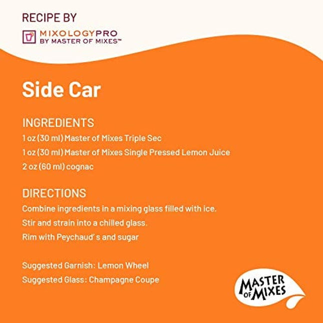 Master of Mixes Cocktail Essentials Triple Sec, 375 ML Bottle (12.7 Fl Oz), Individually Boxed